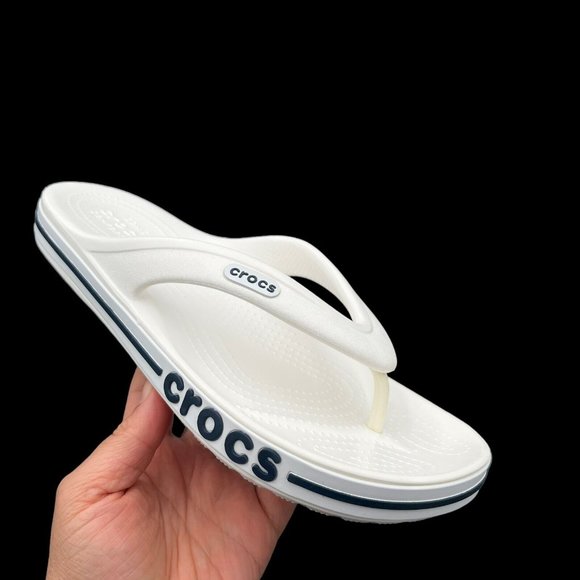 Crocs Bayaband Womens Flip Flop Sandal Size 9 White Water Friendly Lightweight - Picture 14 of 16